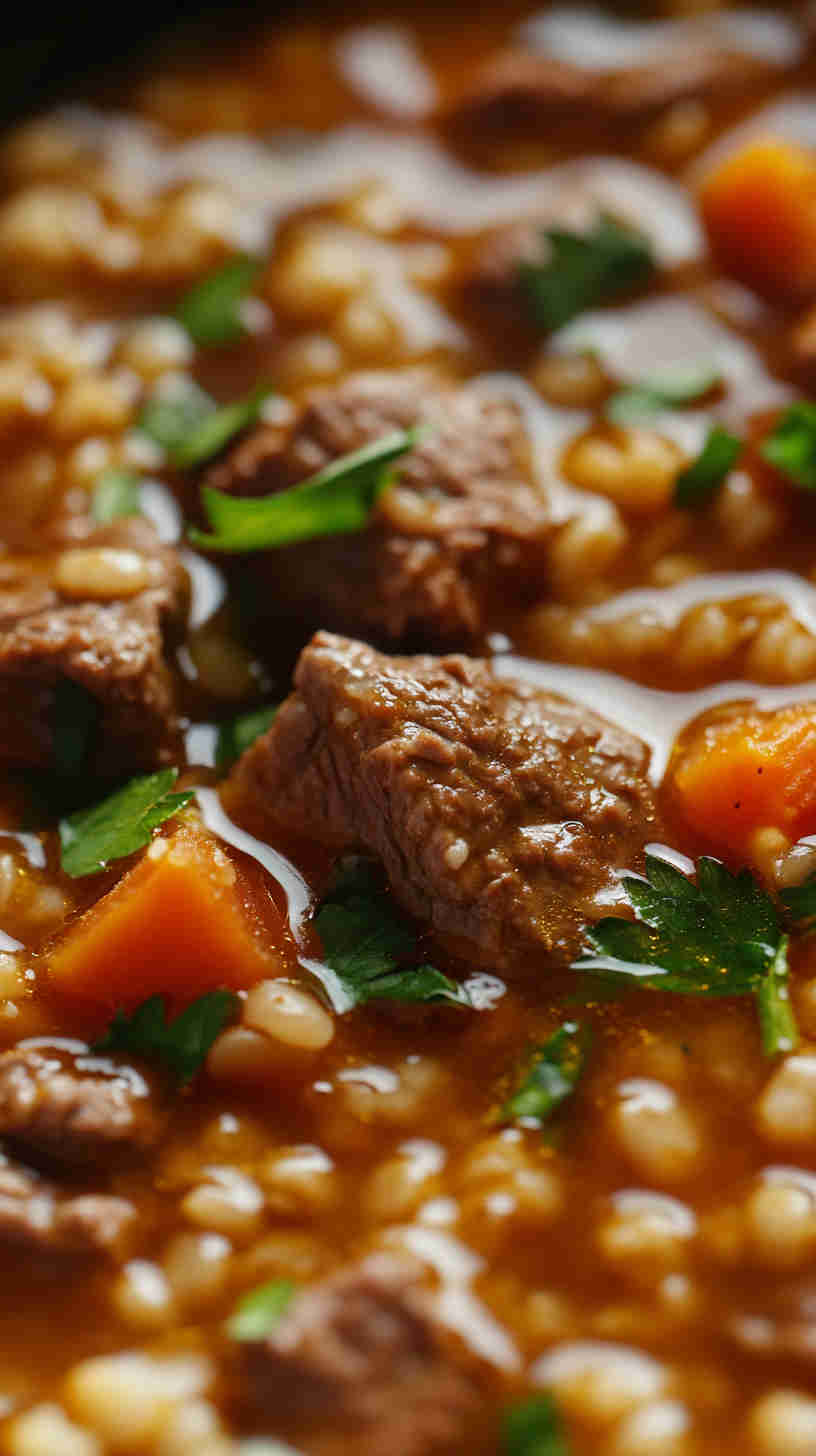 Savory Beef and Barley Soup