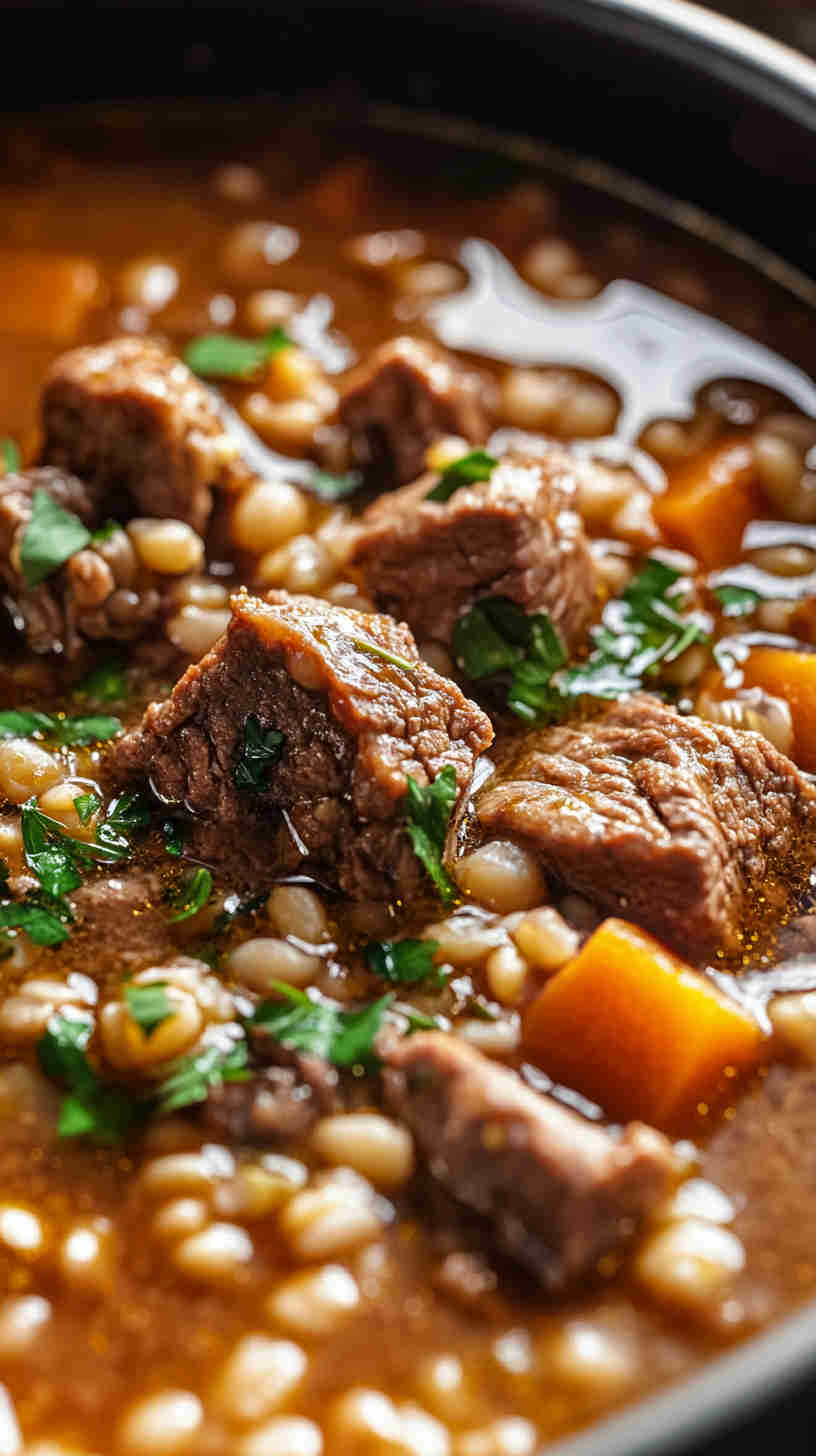 Savory Beef and Barley Soup