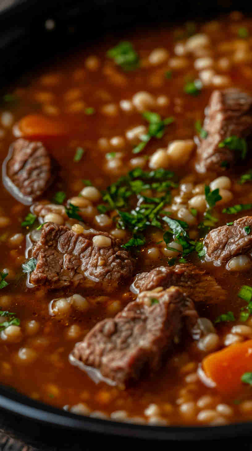 Savory Beef and Barley Soup