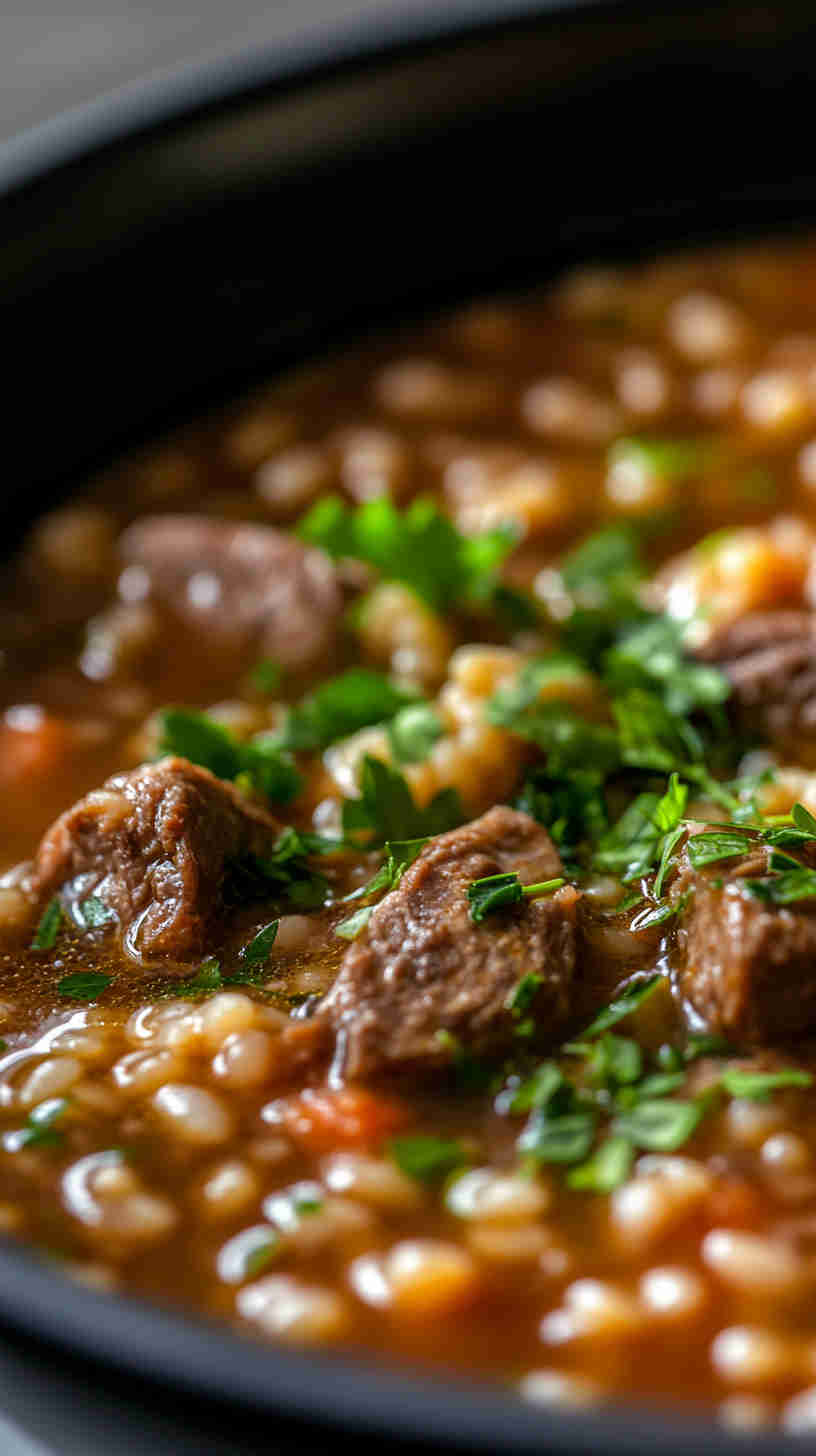 Savory Beef and Barley Soup