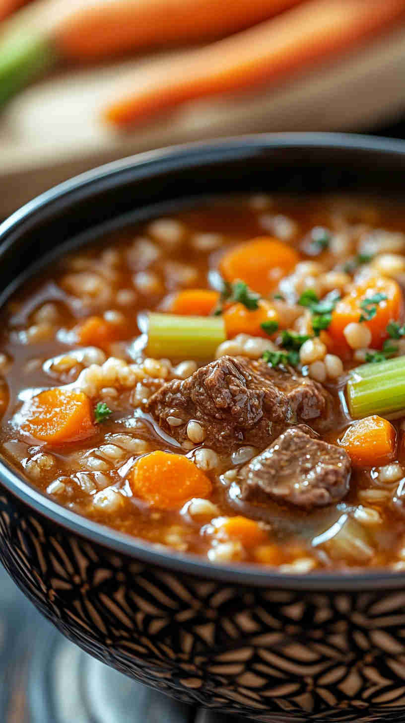 Savory Beef and Barley Soup