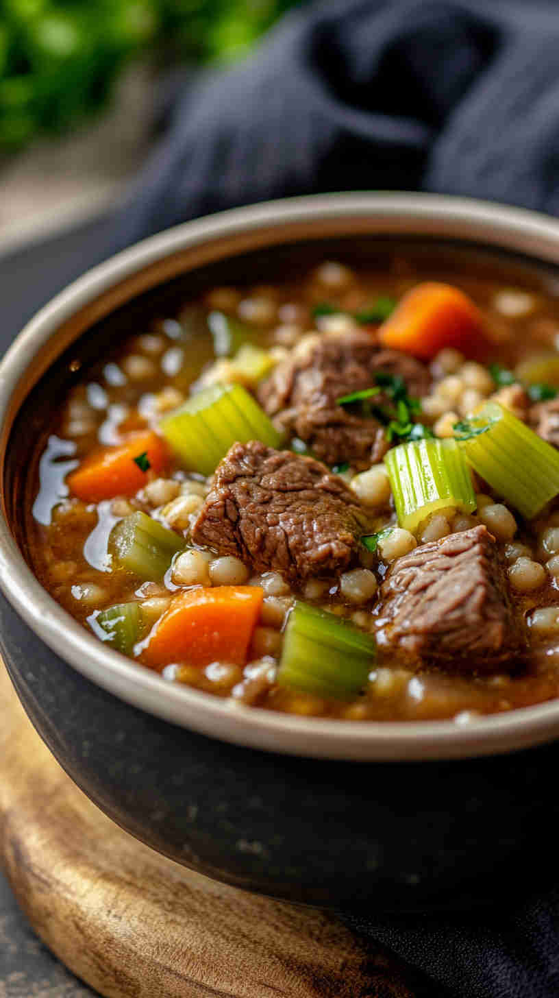 Savory Beef and Barley Soup