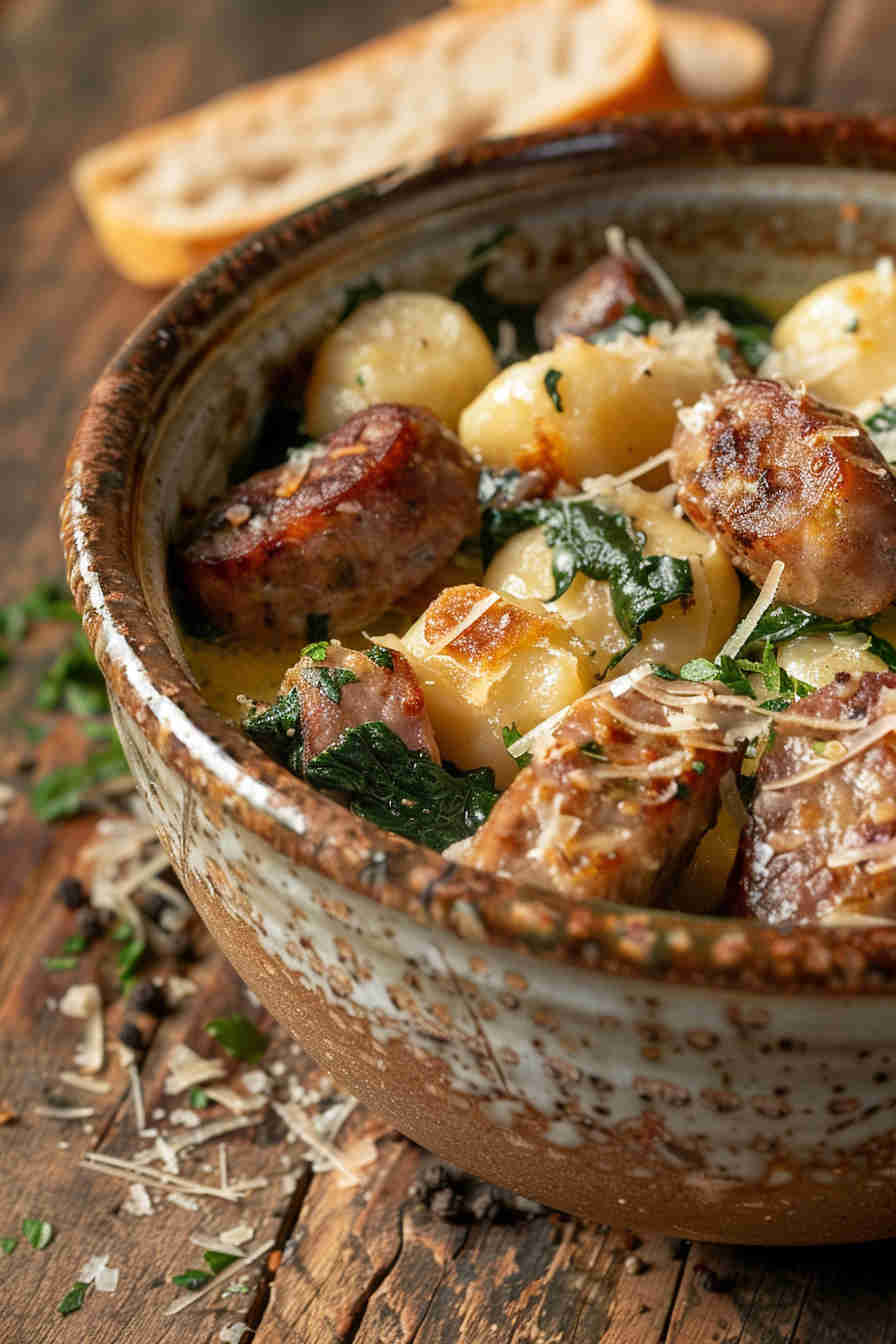 Savory Sausage and Spinach Gnocchi