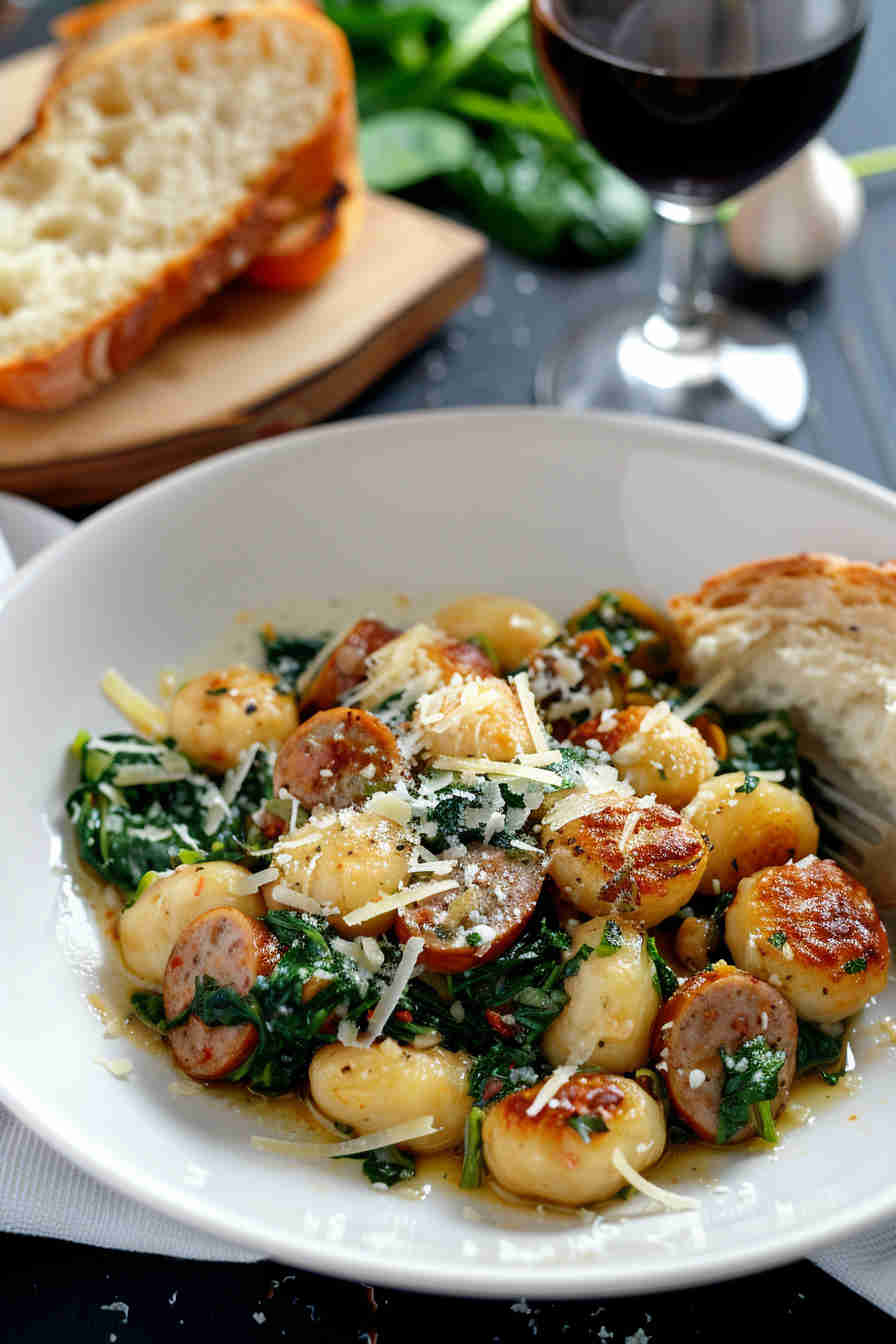Savory Sausage and Spinach Gnocchi