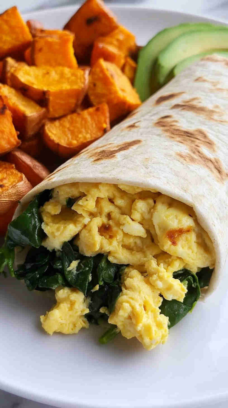 Scrambled Egg & Spinach Wrap