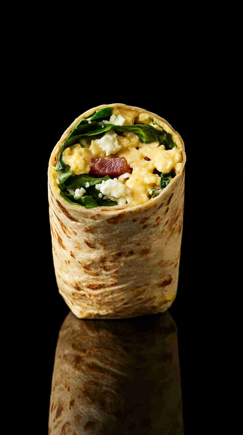 Scrambled Egg & Spinach Wrap