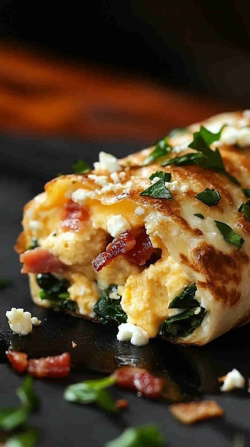 Scrambled Egg & Spinach Wrap