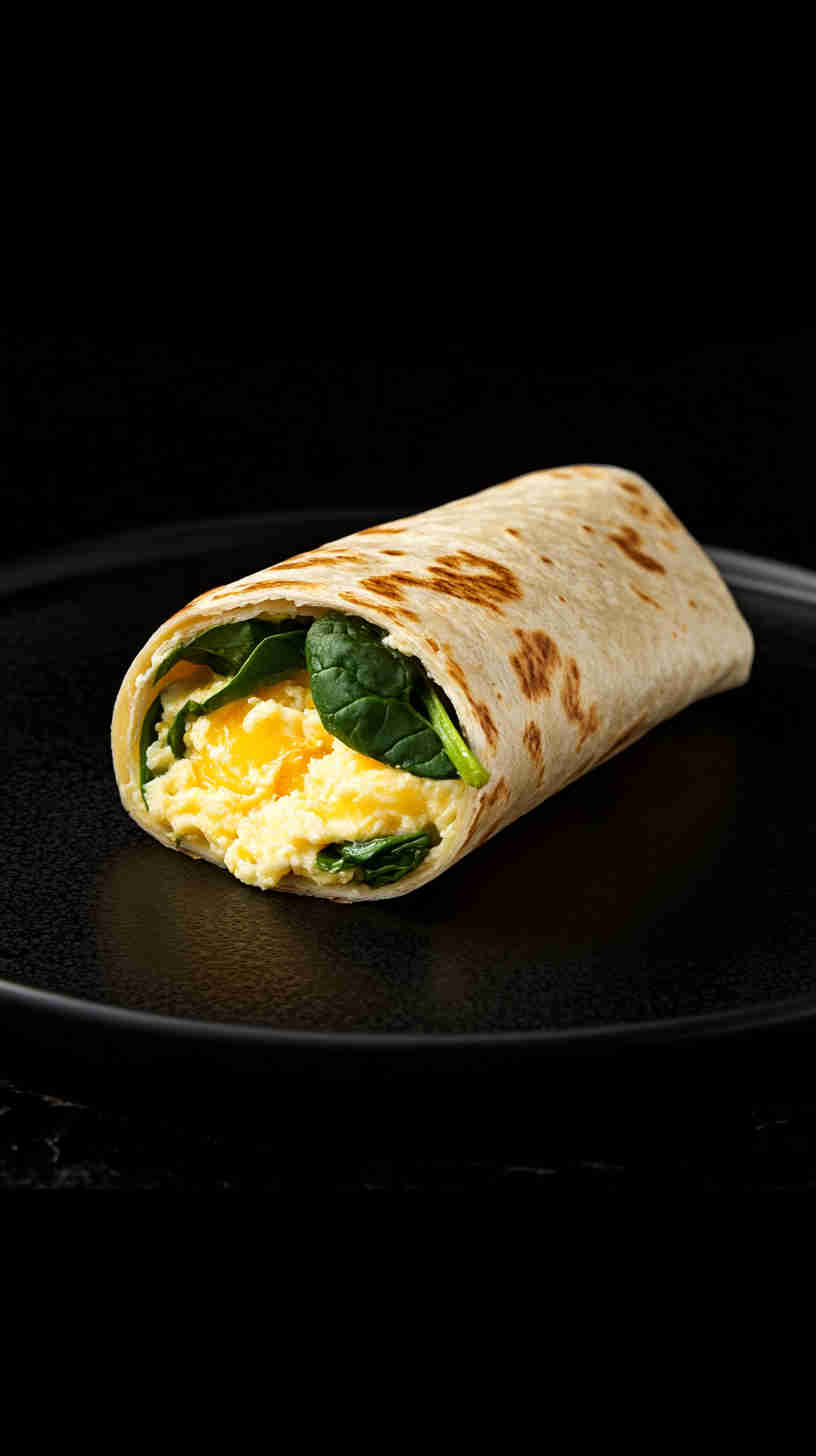 Scrambled Egg & Spinach Wrap