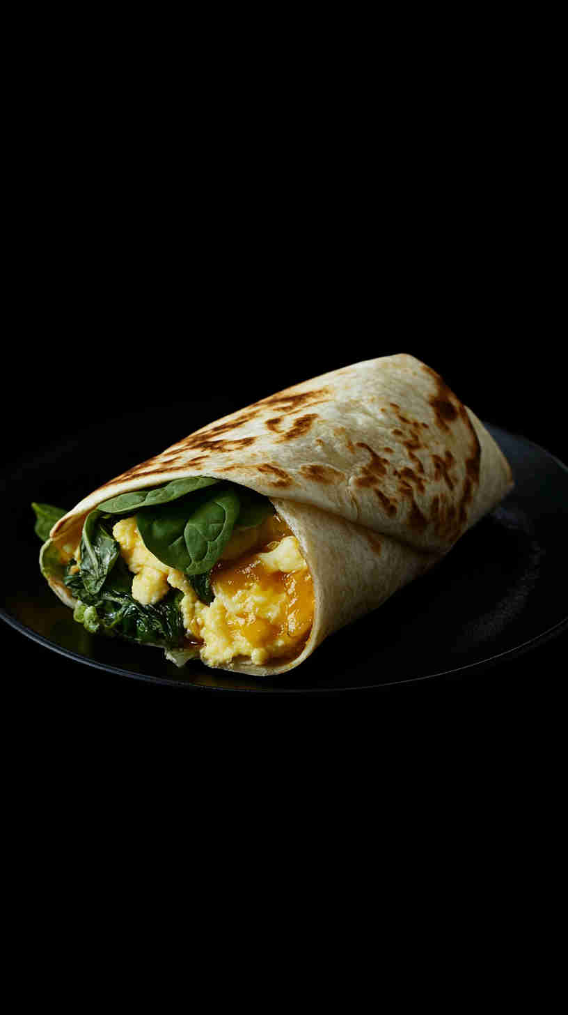 Scrambled Egg & Spinach Wrap