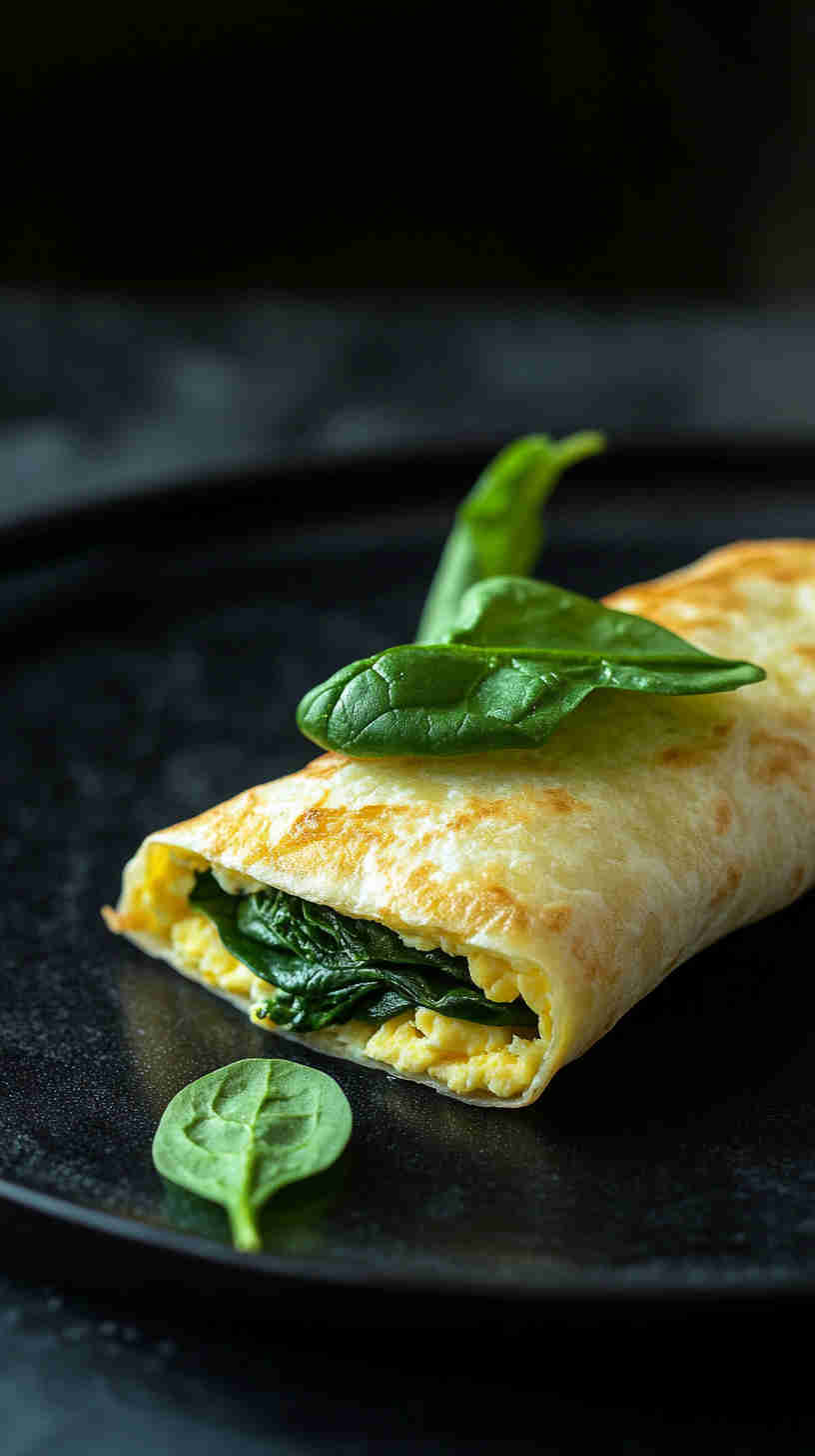 Scrambled Egg & Spinach Wrap