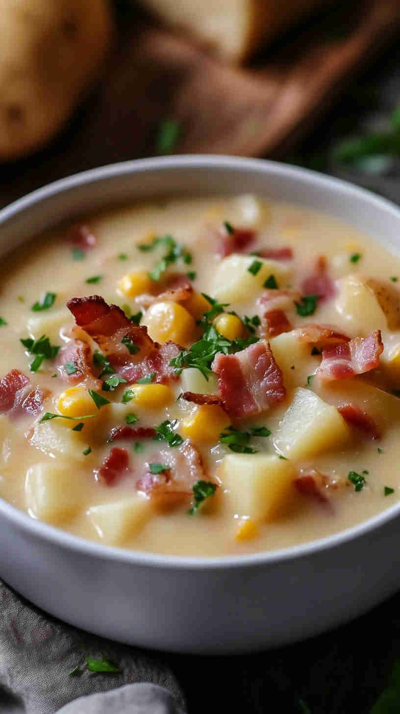 Smoky Bacon and Corn Chowder