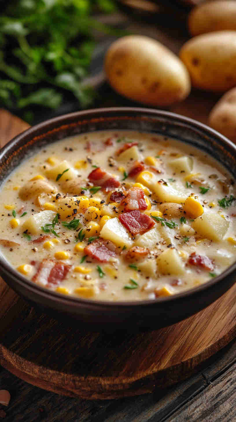Smoky Bacon and Corn Chowder