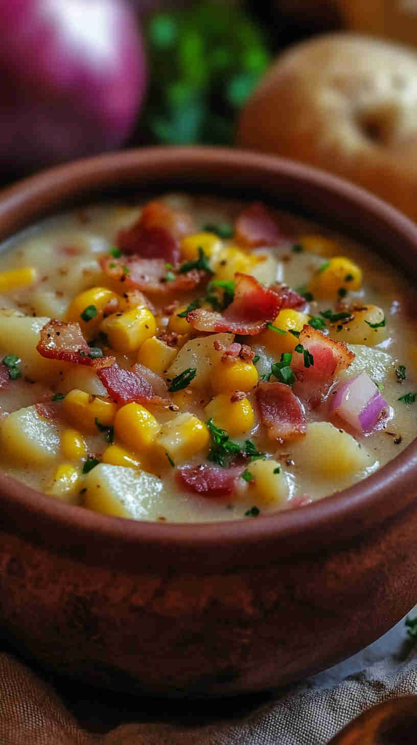 Smoky Bacon and Corn Chowder