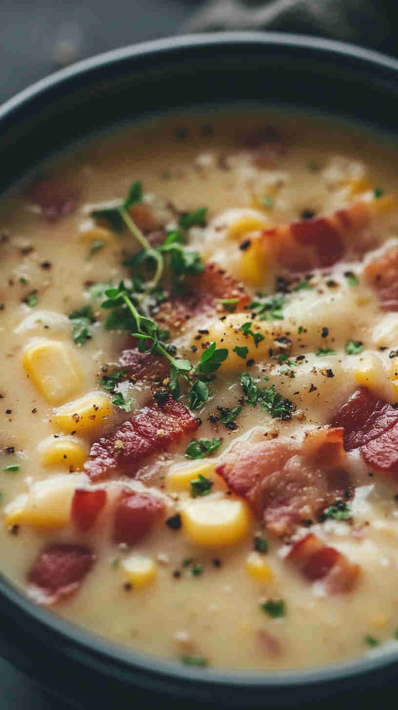 Smoky Bacon and Corn Chowder