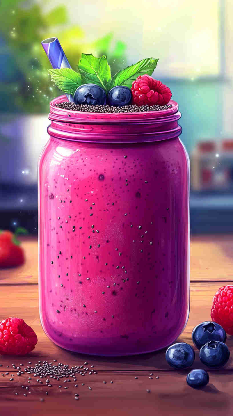Smoothie with Protein & Berries