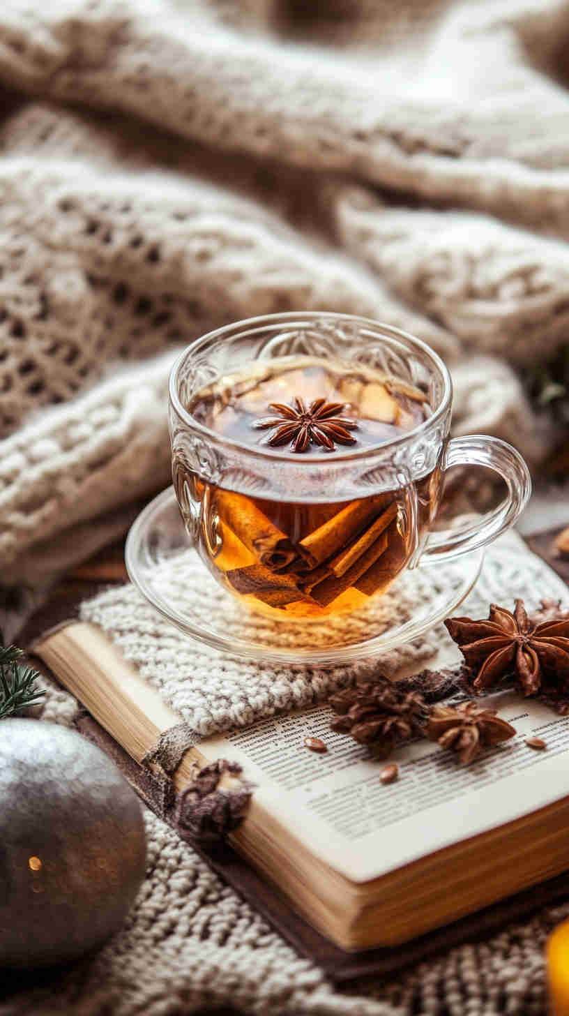 Spiced Herbal Tea with Flaxseeds