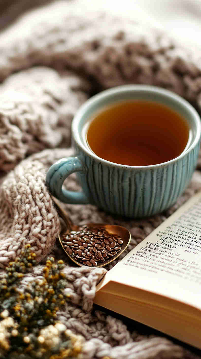 Spiced Herbal Tea with Flaxseeds