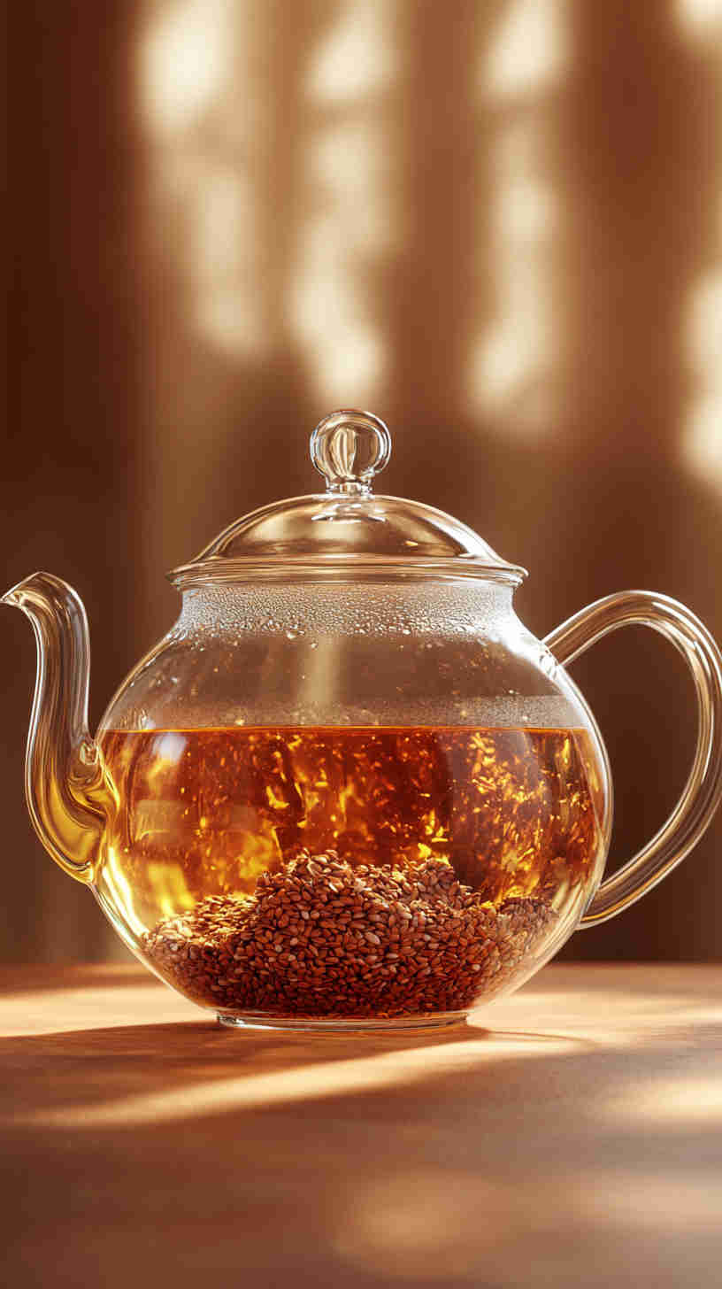 Spiced Herbal Tea with Flaxseeds