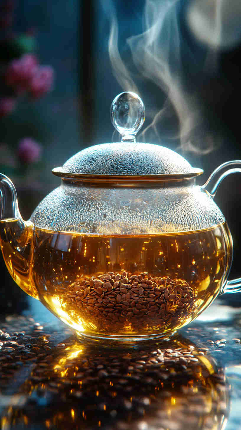 Spiced Herbal Tea with Flaxseeds