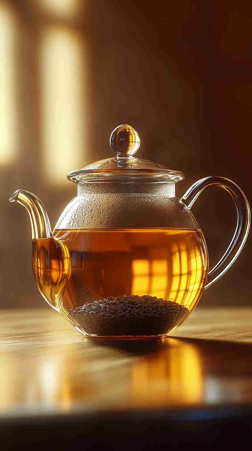 Spiced Herbal Tea with Flaxseeds