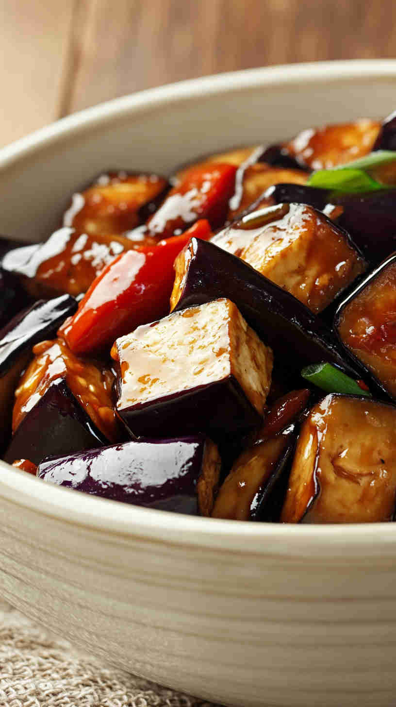 Spicy Aubergine Stir-Fry with Tofu
