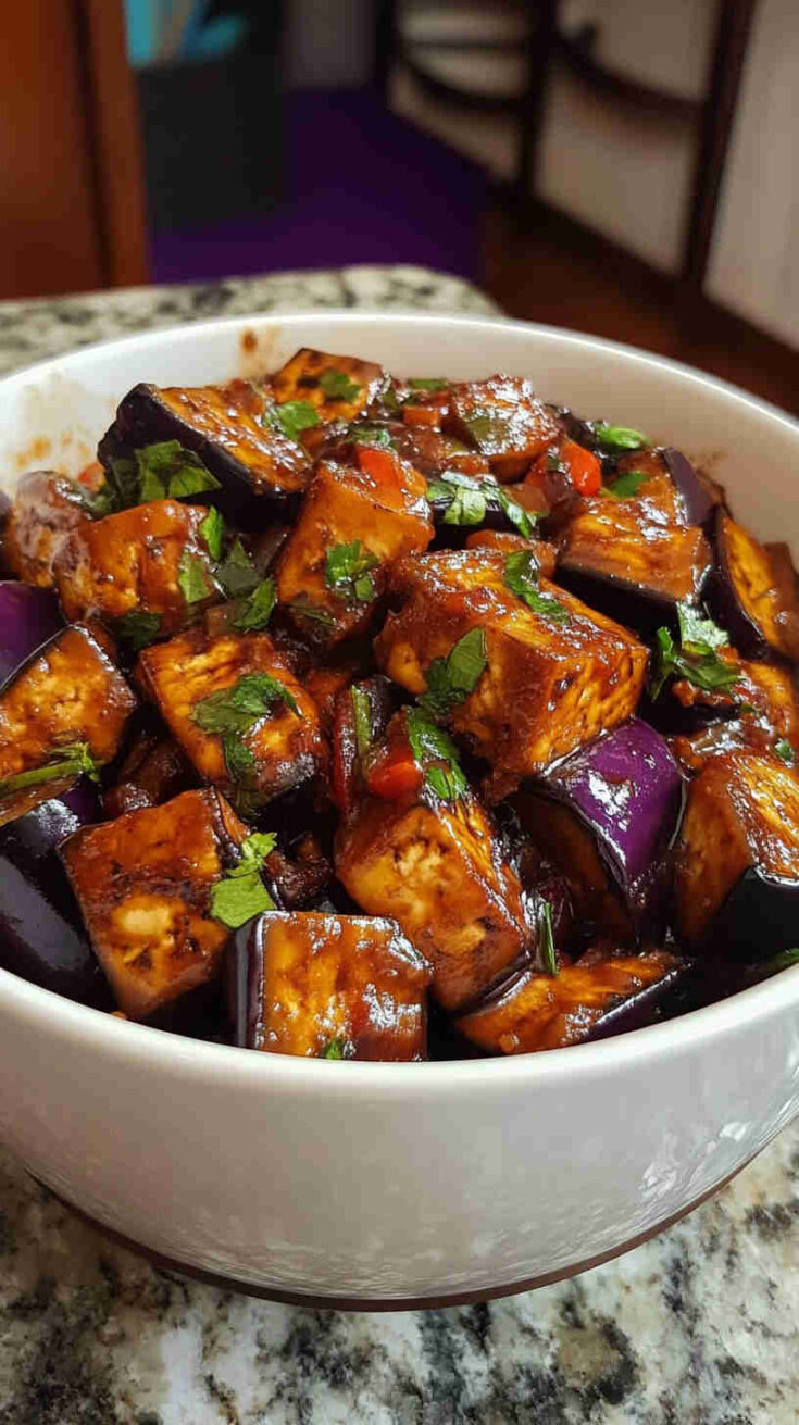 Spicy Aubergine Stir-Fry with Tofu