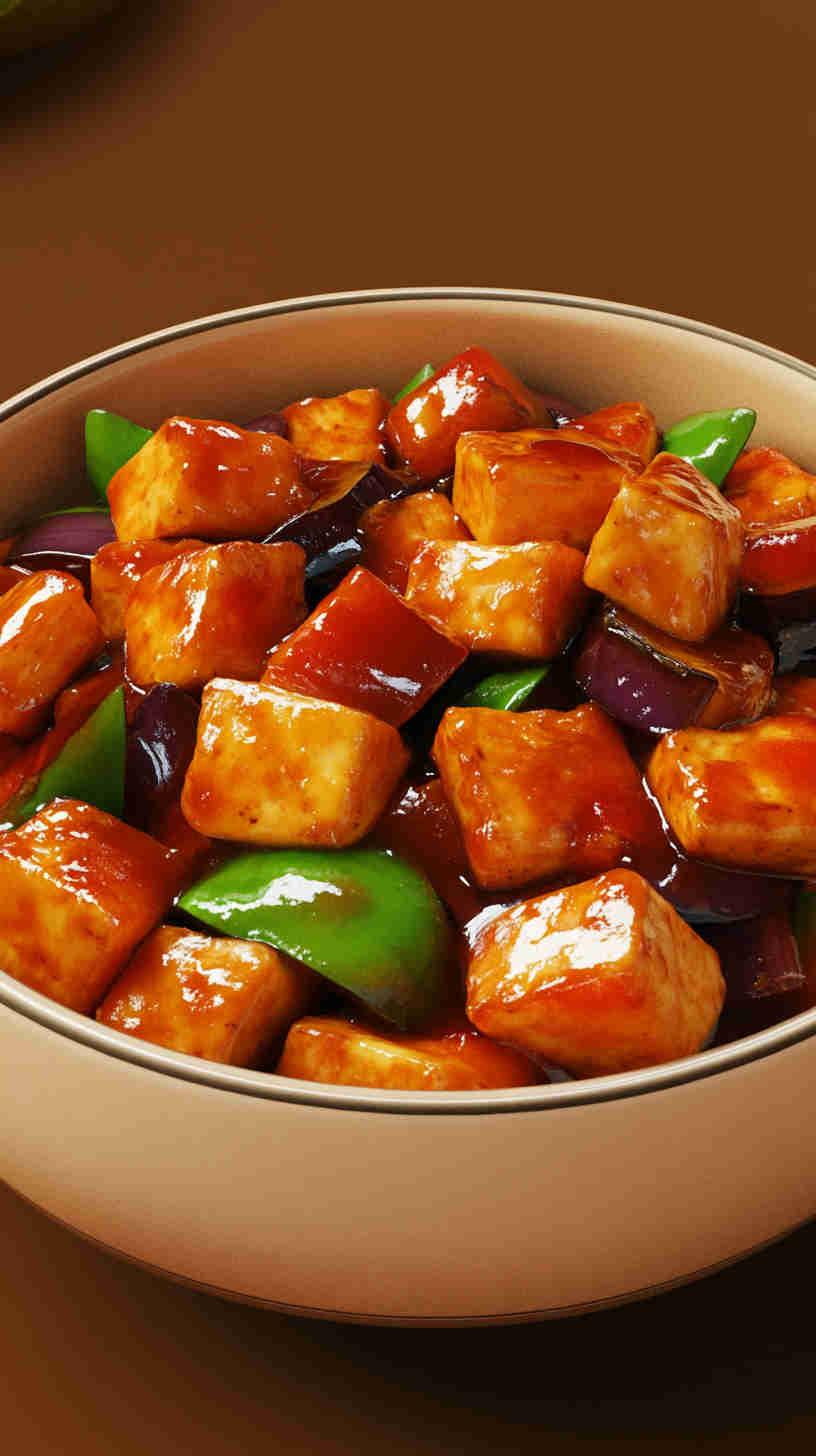 Spicy Aubergine Stir-Fry with Tofu
