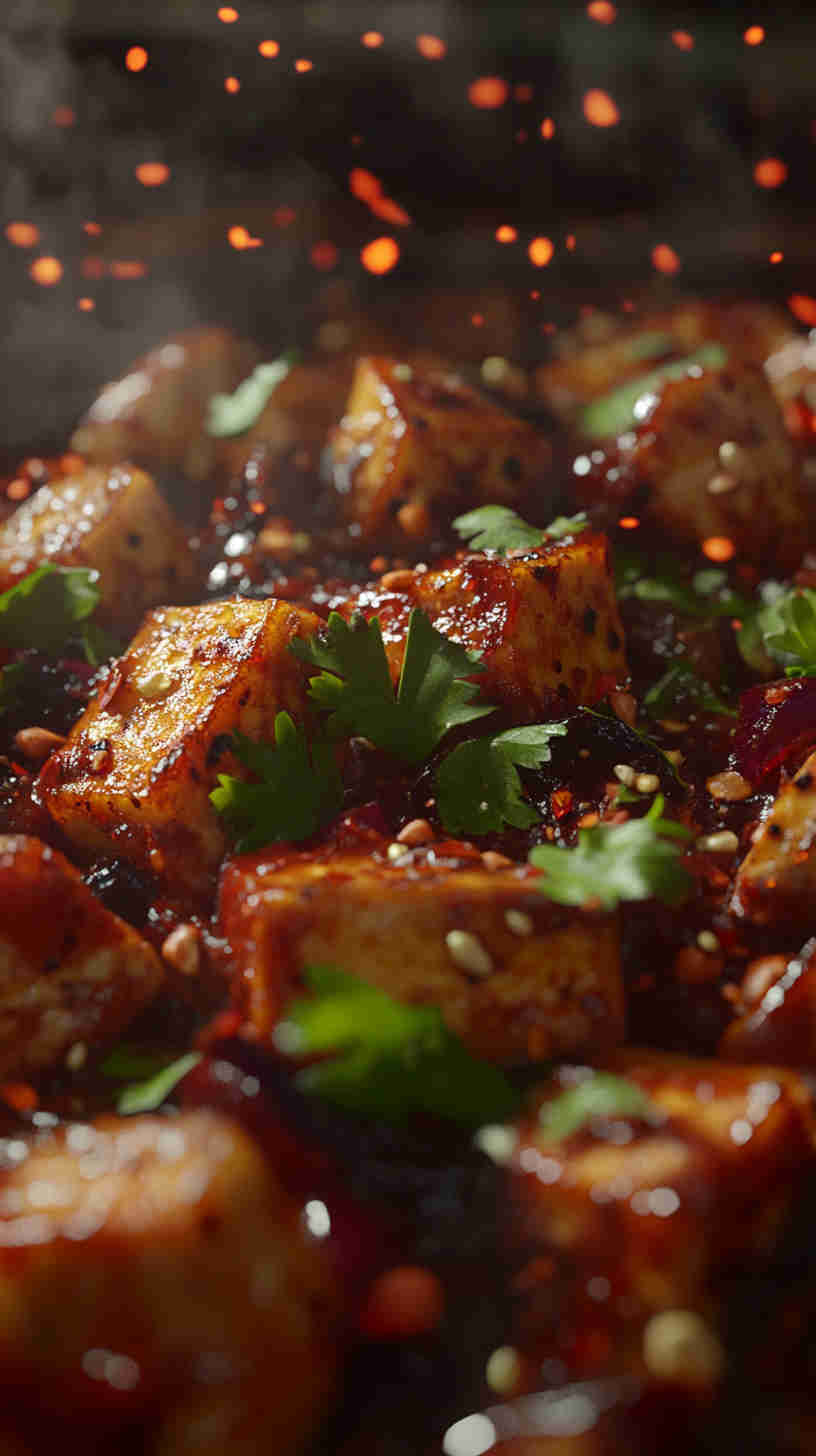 Spicy Aubergine Stir-Fry with Tofu