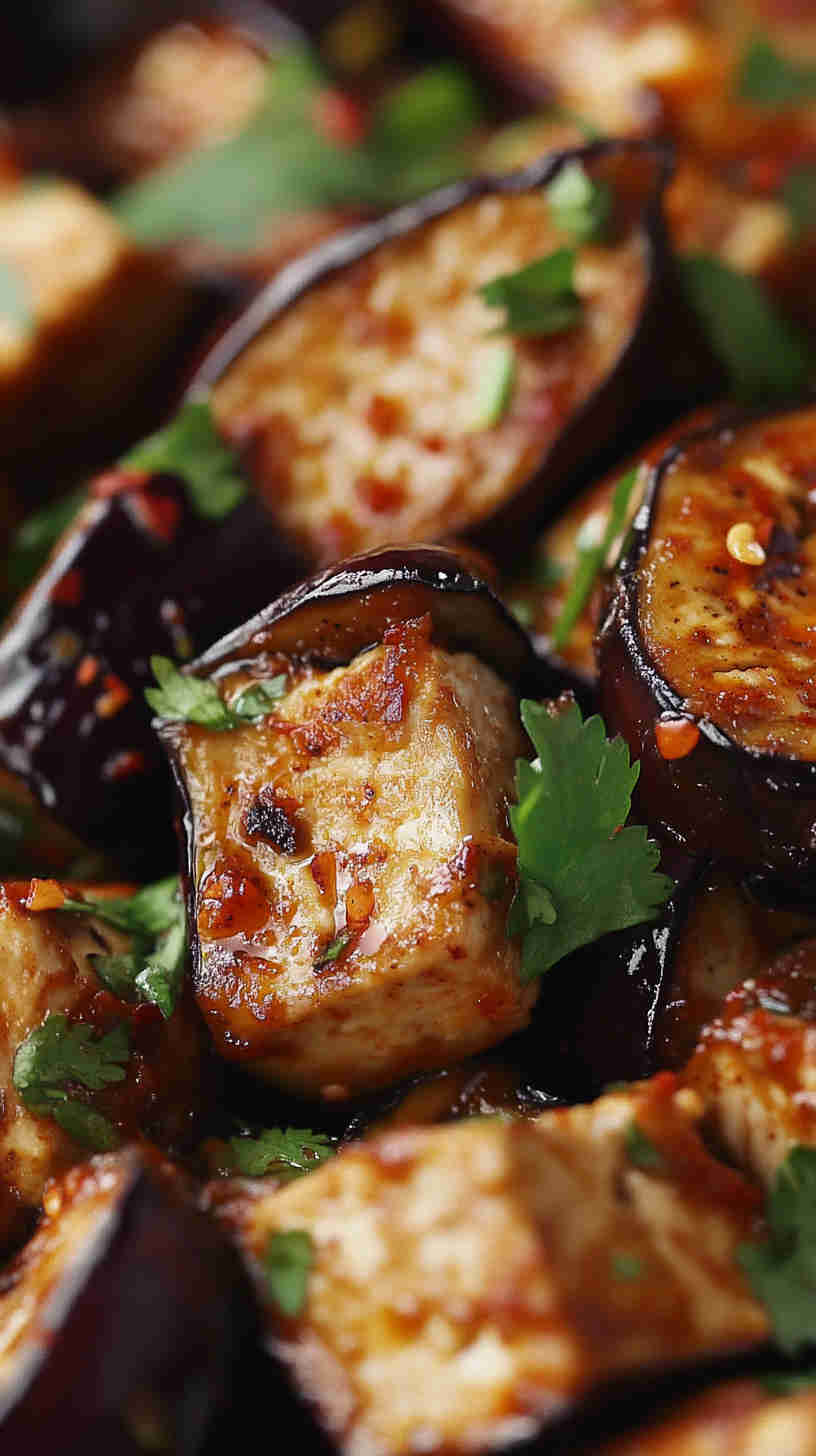 Spicy Aubergine Stir-Fry with Tofu