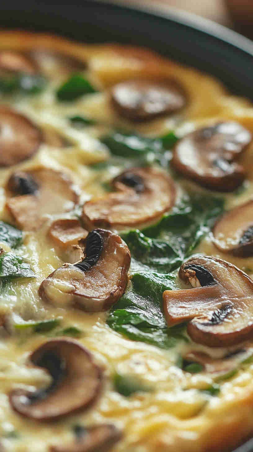 Spinach, Mushroom & Swiss Frittata