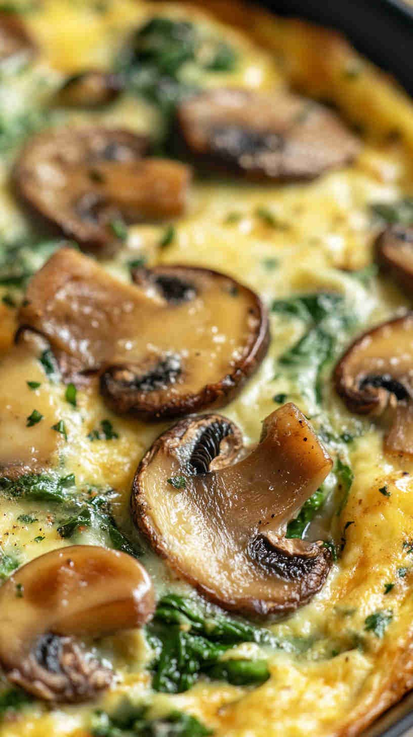Spinach, Mushroom & Swiss Frittata