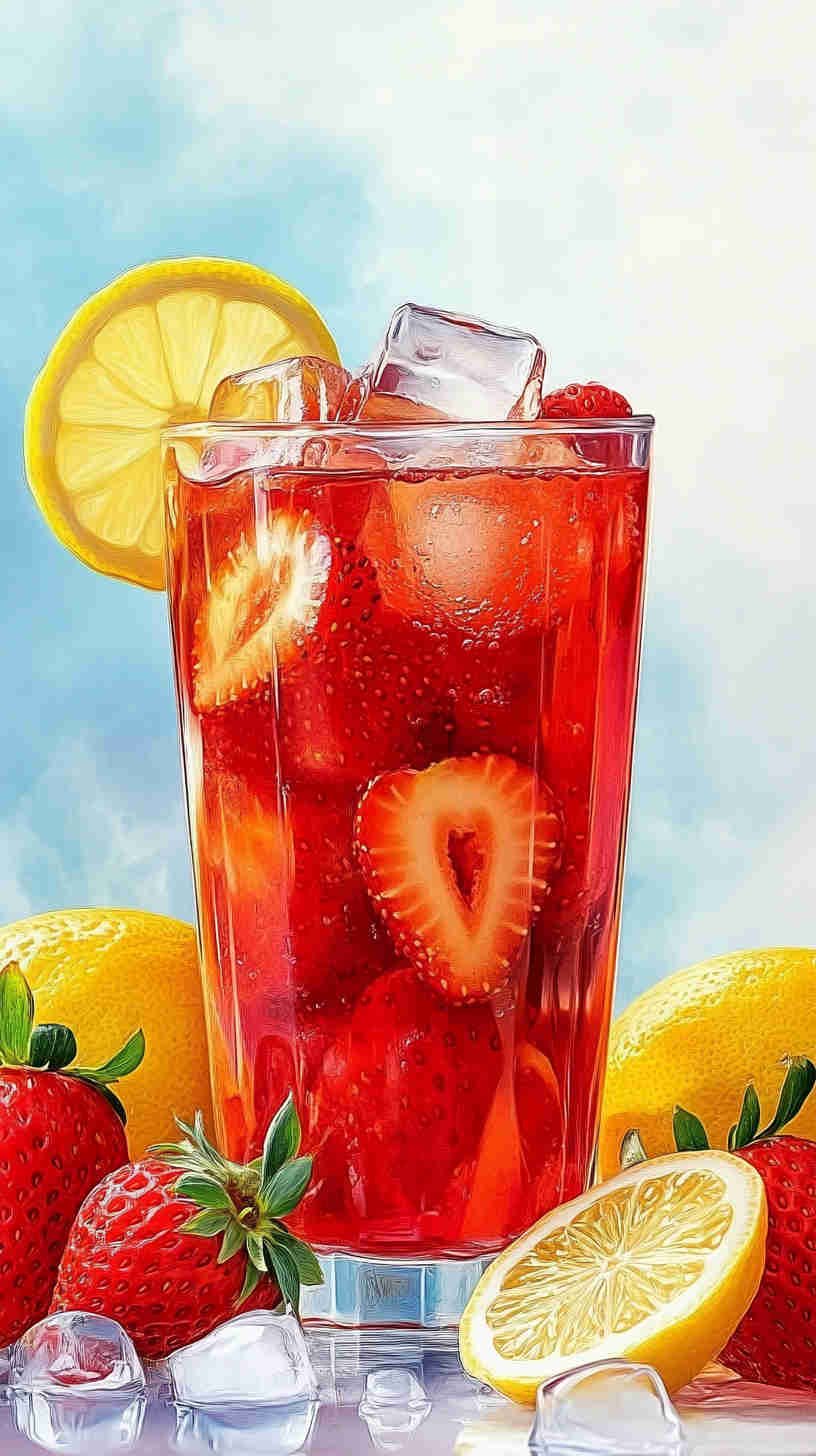 Strawberry Acai Iced Tea Fusion