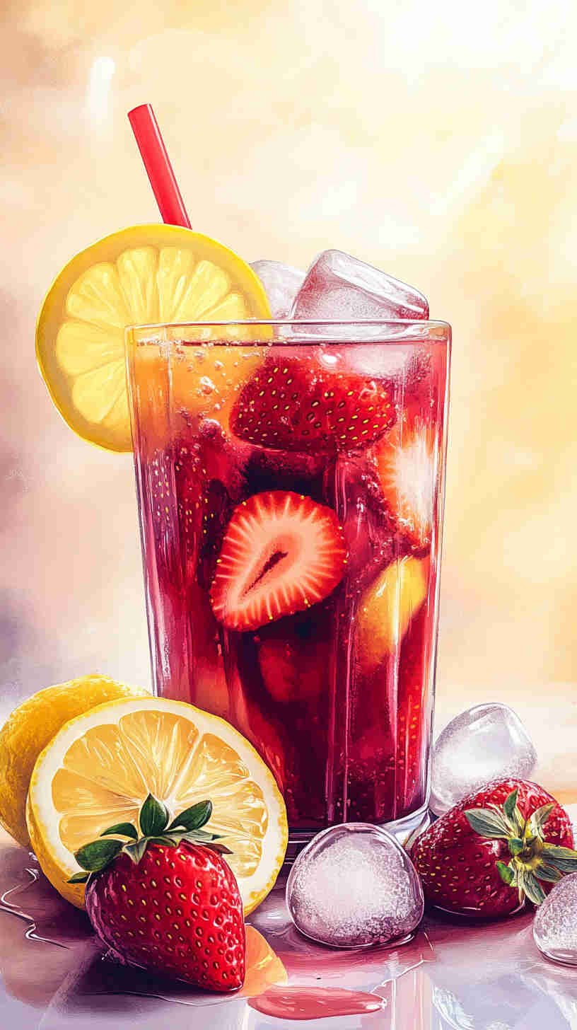 Strawberry Acai Iced Tea Fusion