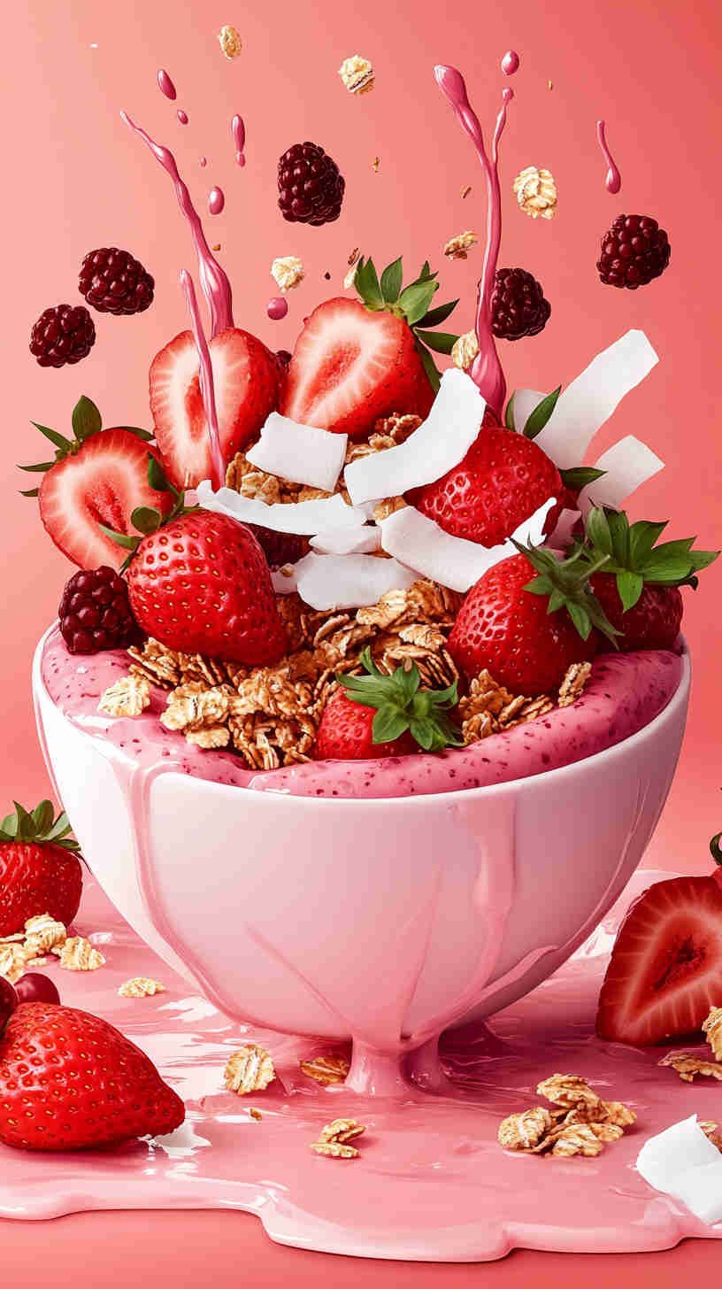 Strawberry Acai Refresher Smoothie