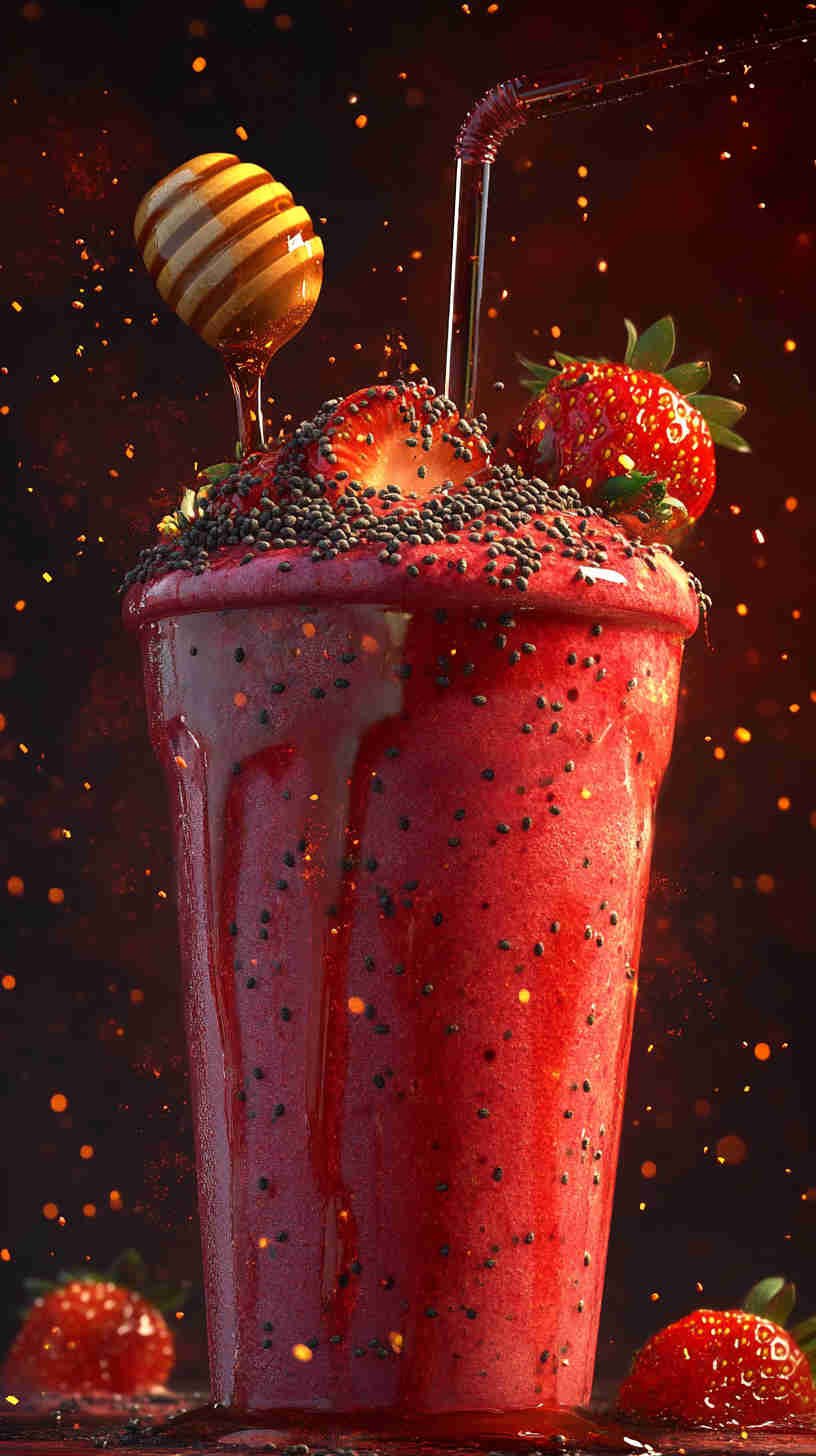 Strawberry Acai Refresher Smoothie