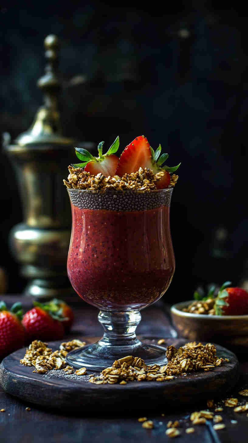 Strawberry Acai Refresher with Chia Seeds