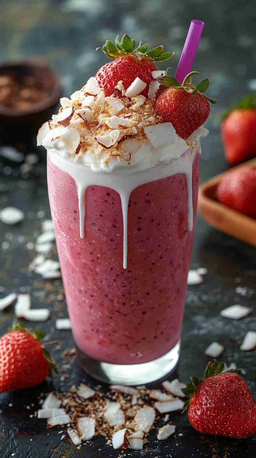 Strawberry Acai Refresher with Coconut Twist