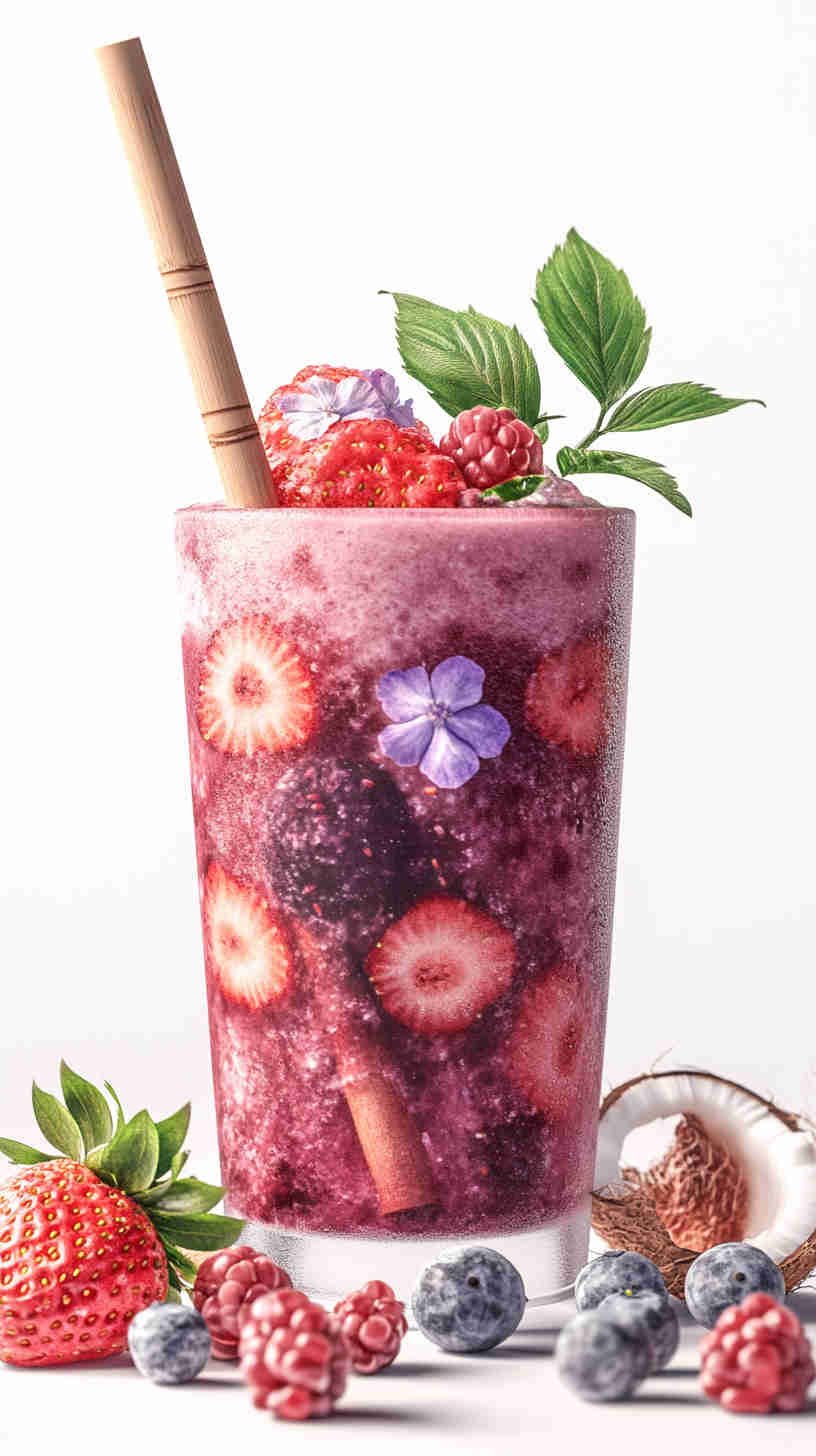 Strawberry Acai Refresher with Coconut Twist