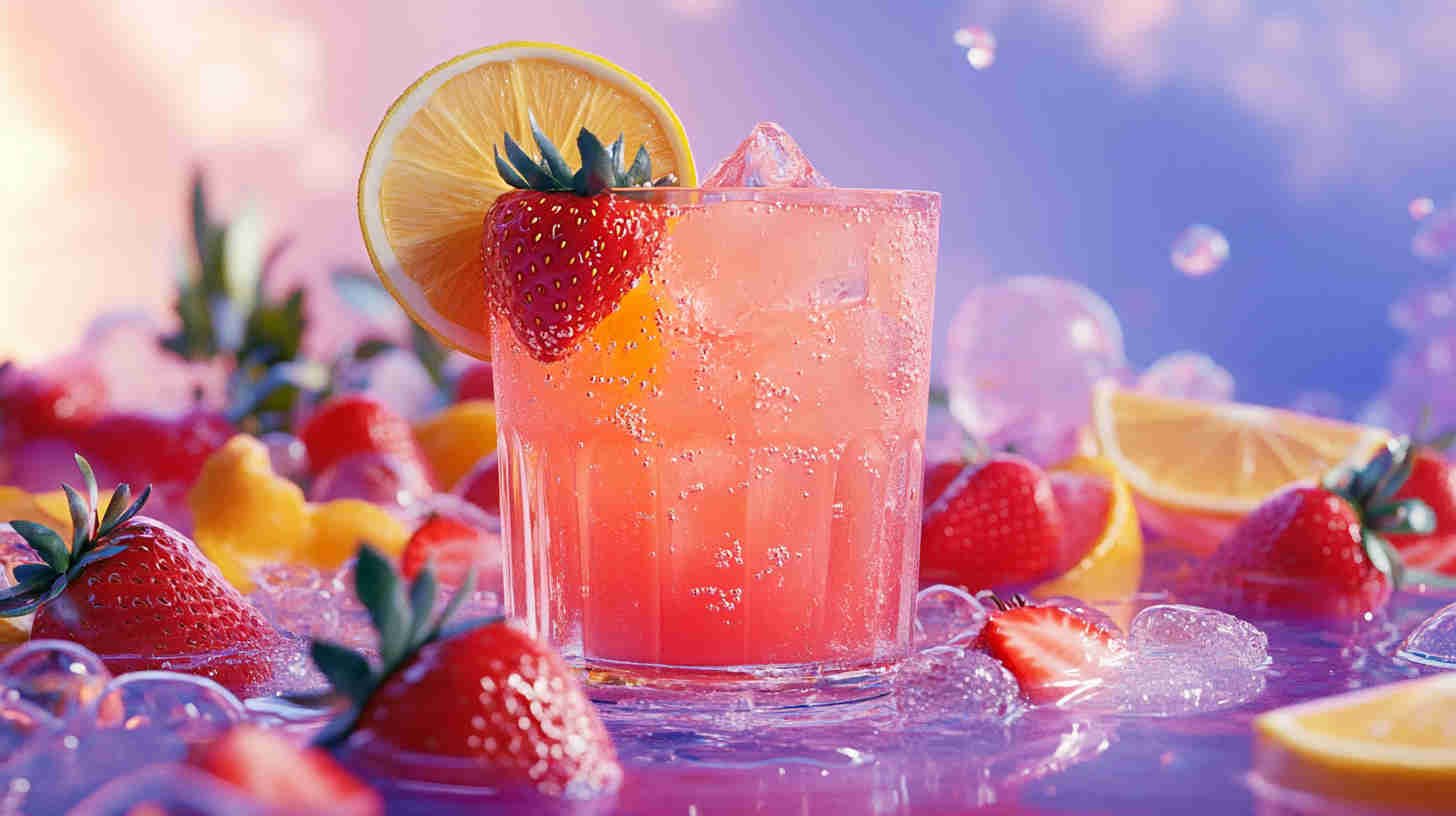 Strawberry Acai Refresher with Lemonade Base