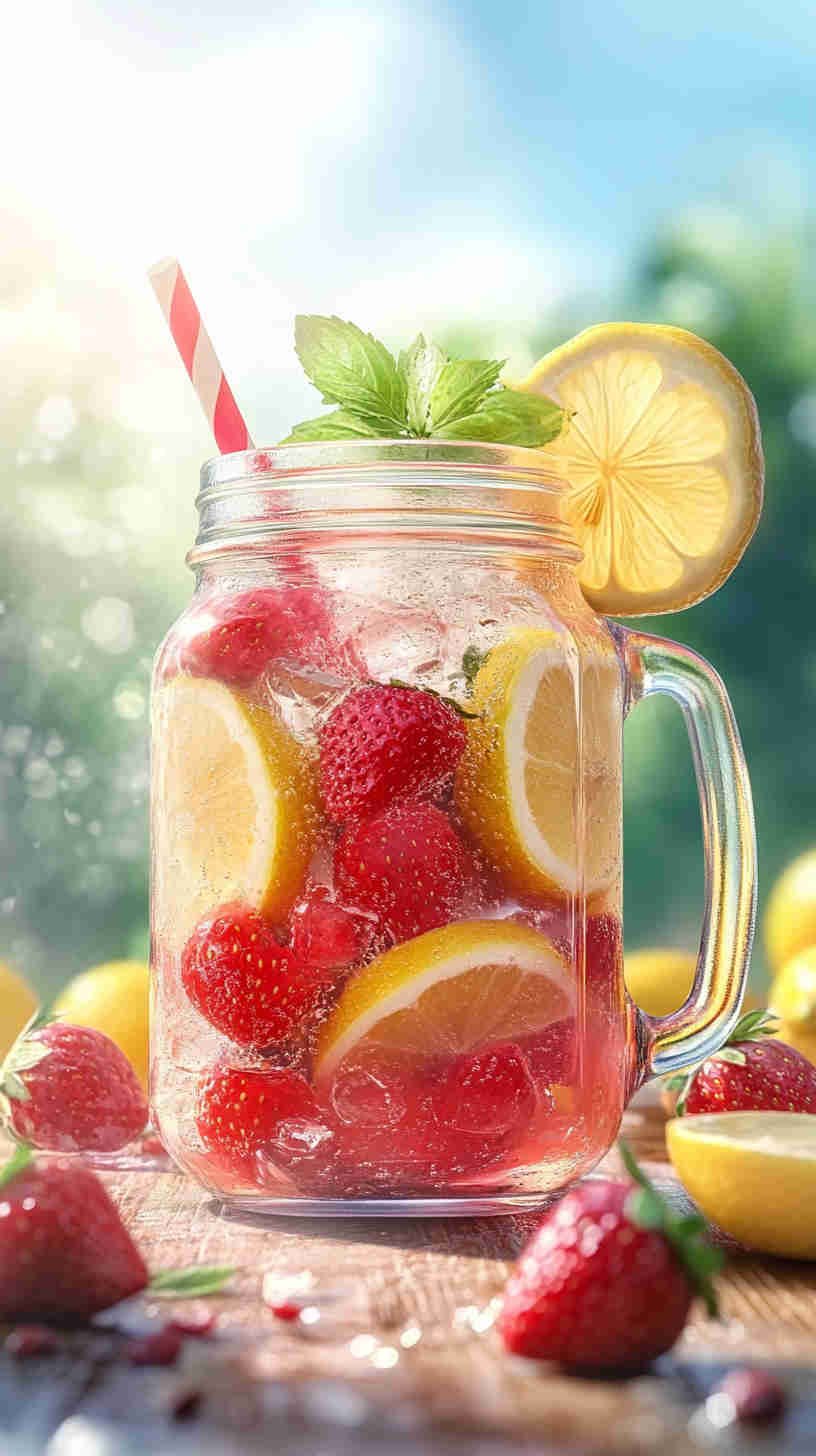 Strawberry Acai Refresher with Lemonade Base