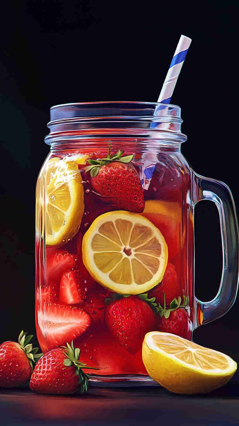 Strawberry Acai Refresher with Lemonade Base