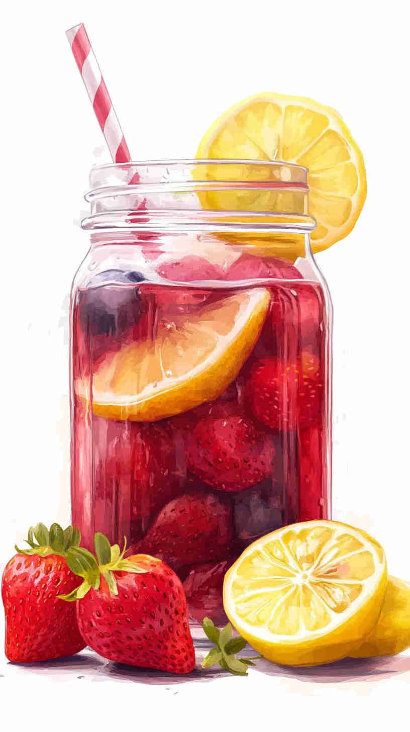 Strawberry Acai Refresher with Lemonade Base