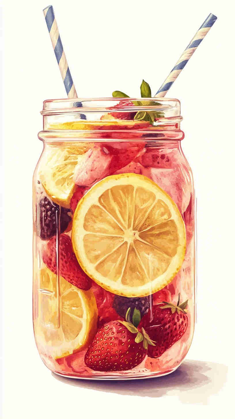 Strawberry Acai Refresher with Lemonade Base