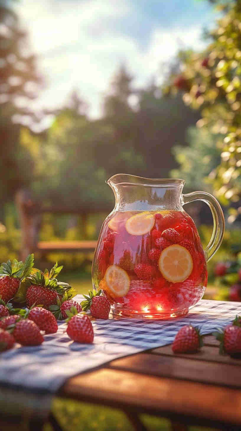 Strawberry Acai Refresher with Lemonade Base