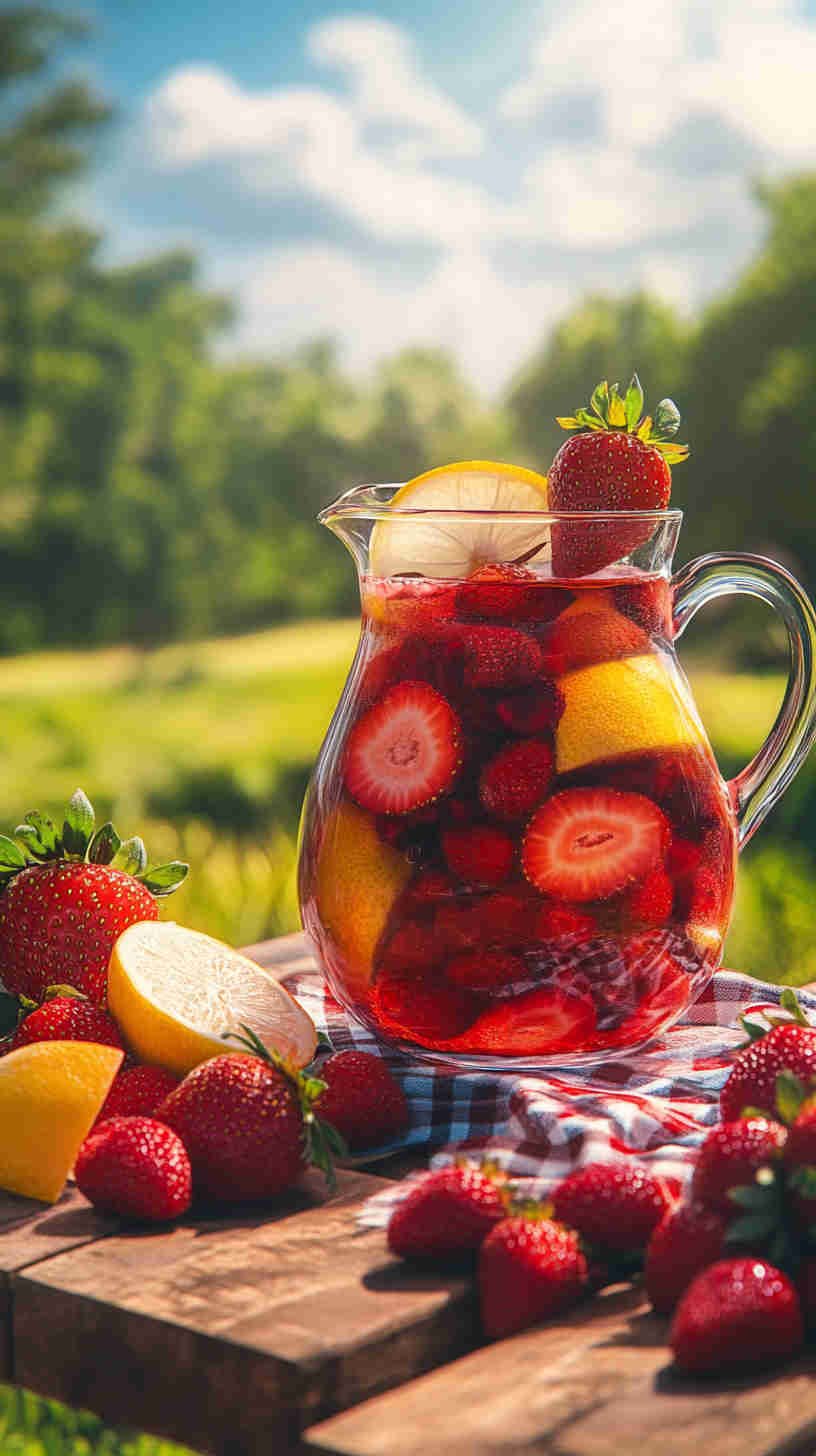 Strawberry Acai Refresher with Lemonade Base