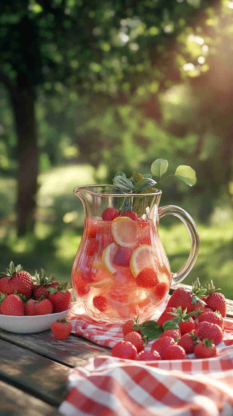 Strawberry Acai Refresher with Lemonade Base