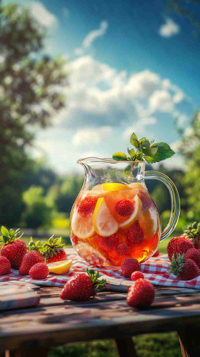 Strawberry Acai Refresher with Lemonade Base