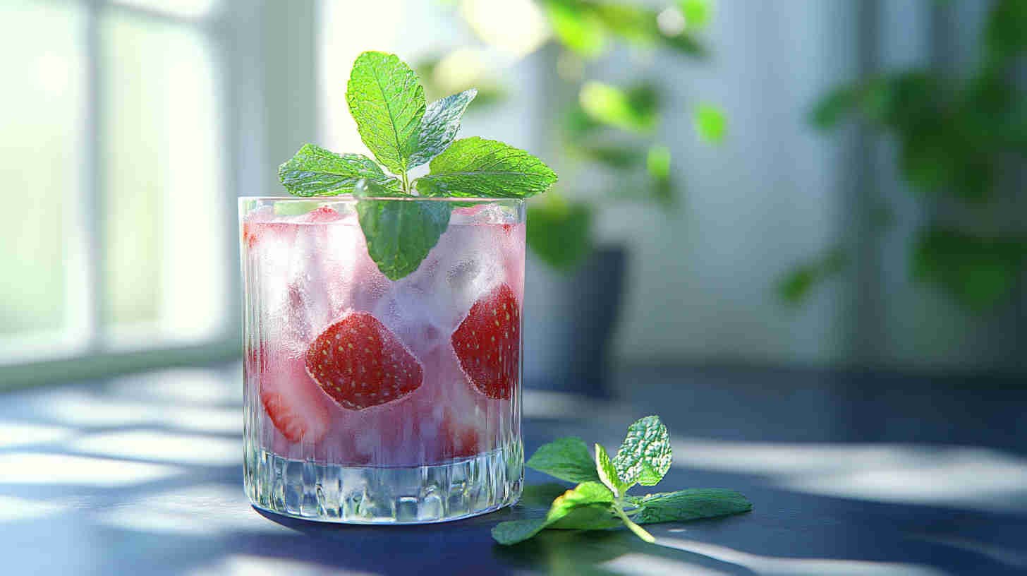 Strawberry Acai Refresher with a Minty Kick