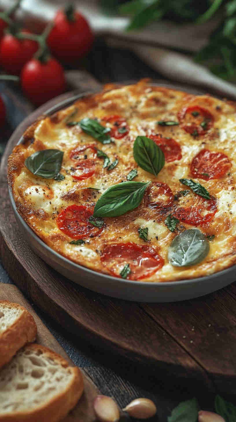 Tomato Basil & Mozzarella Frittata