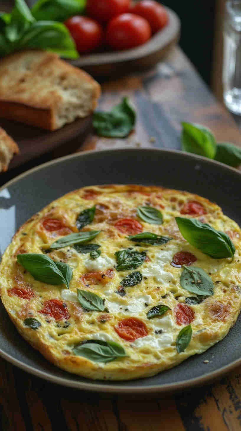 Tomato Basil & Mozzarella Frittata